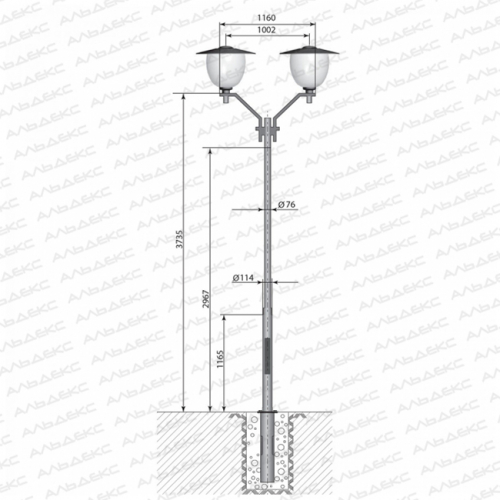Сокол-2-5,8 декоративная опора